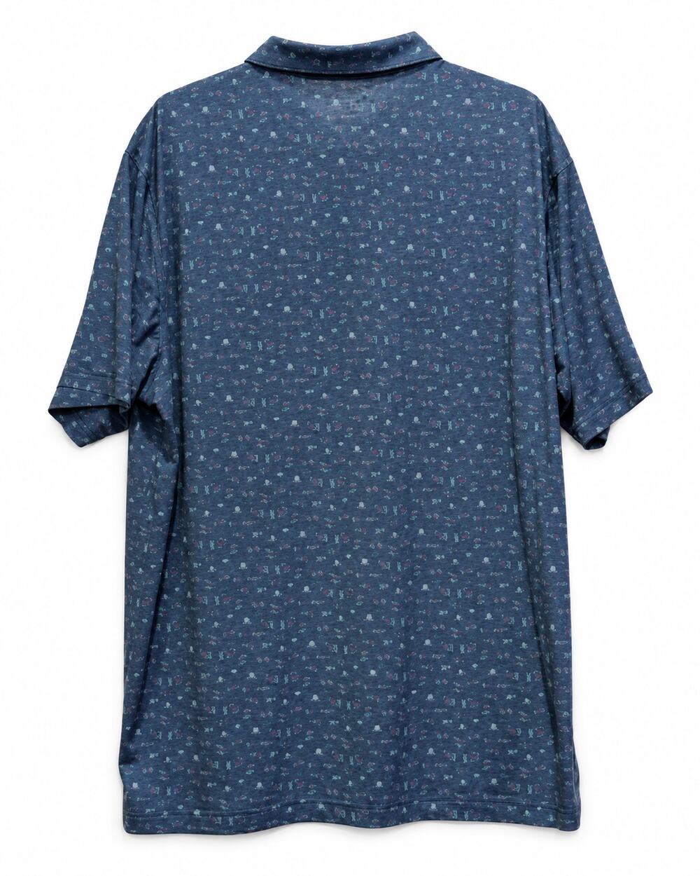 Peter Millar Seaside Polo Shirt Mens XL Blue Golf Preppy Casual